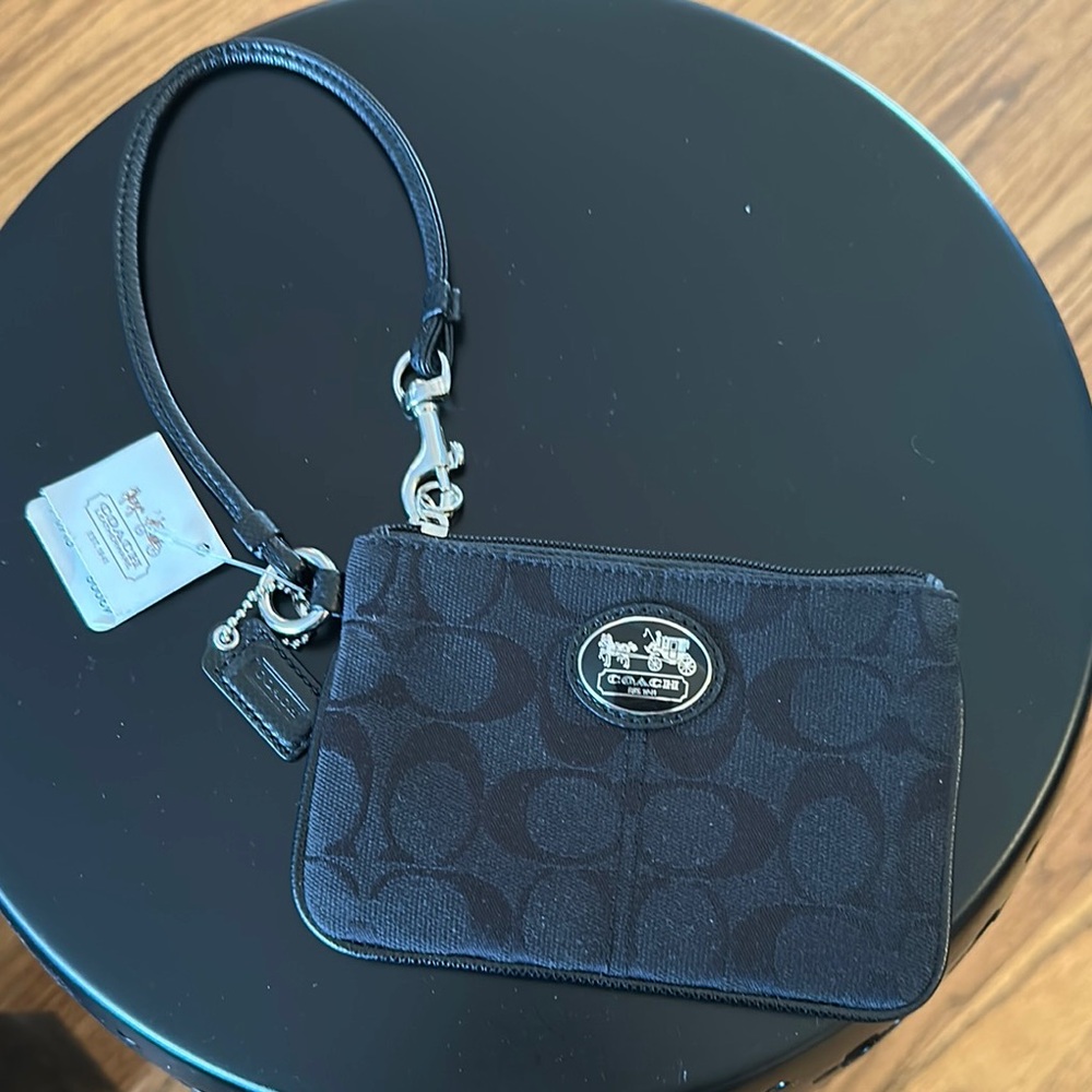 Coach Black Wristlet Clutch